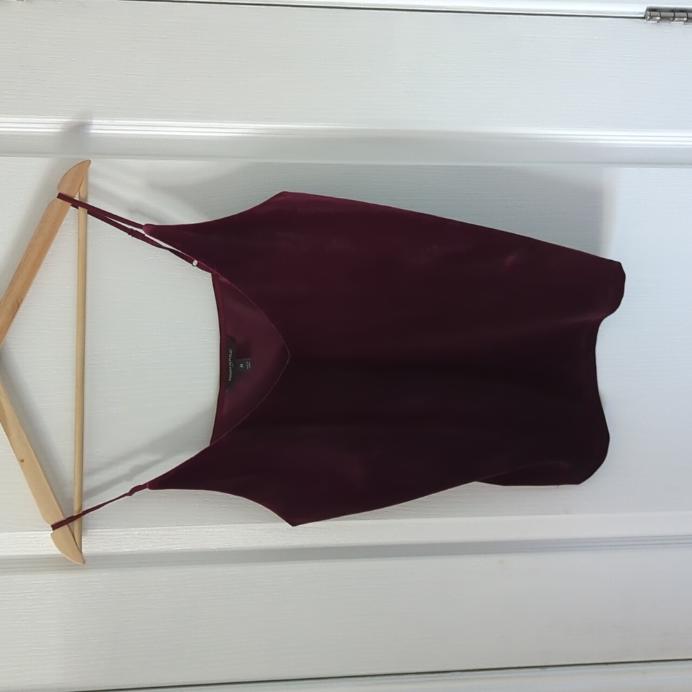 Burgundy velvet camisole